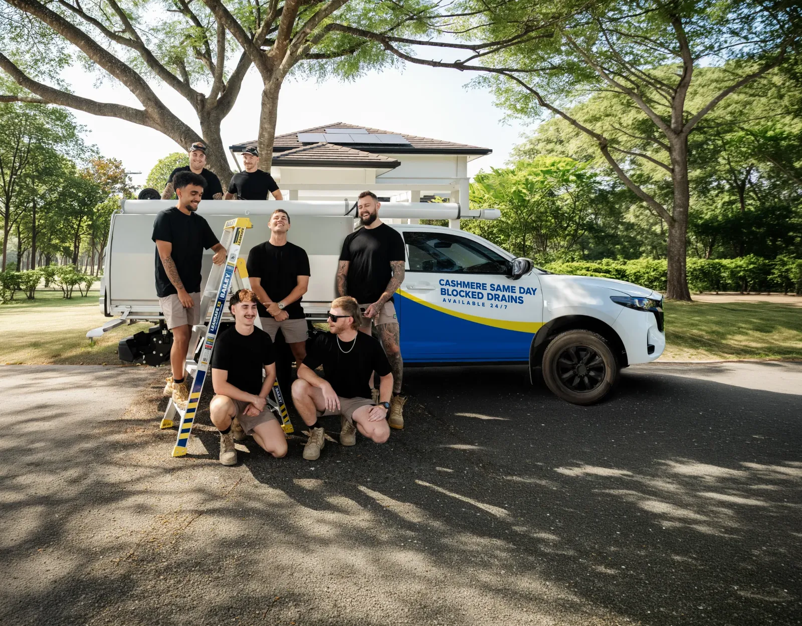 Cashmere Same Day Blocked Drains team and ute
